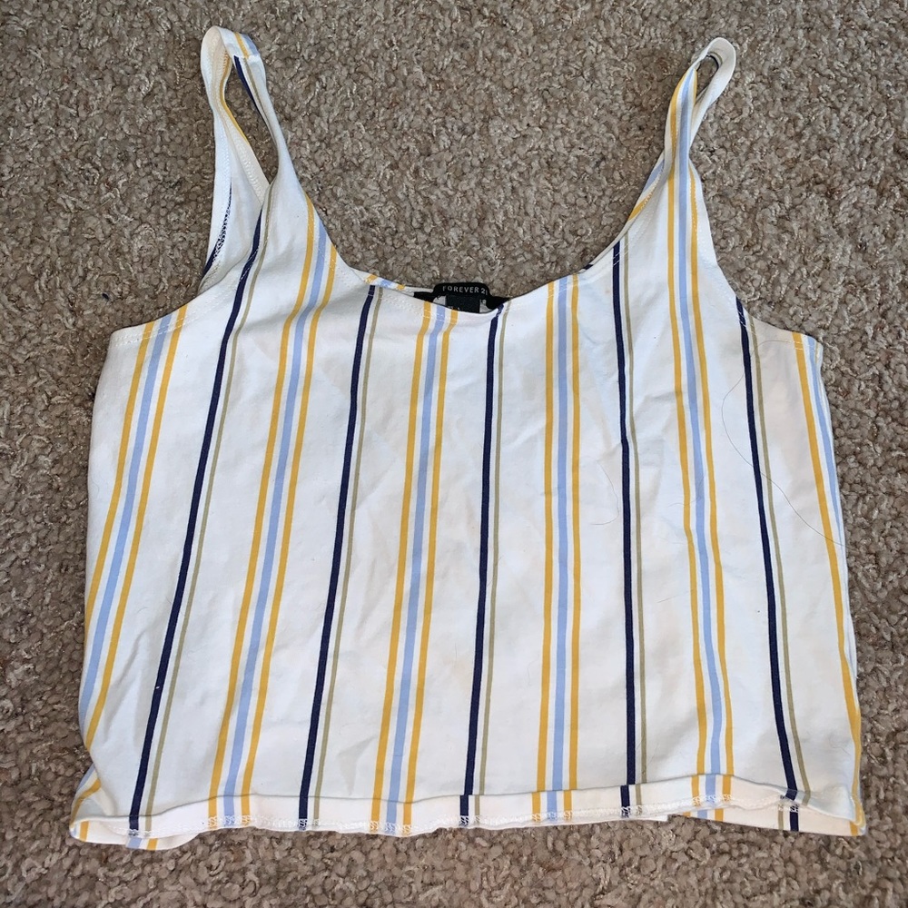 Stripped cropped tank top